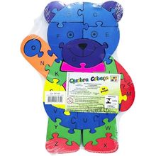 Quebra Cabeça Alfanumérico MDF - Urso