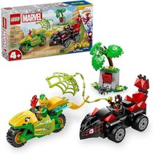LEGO Spidey Perseguição com Veículos de Dinossauro de Spin e Electro
