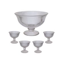 Centro de Mesa com Pé de Vidro 5 Peças Hauskraft