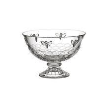 Centro de Mesa Pé de Vidro Bee Tramado 22cm - Hauskraft