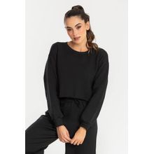 Cropped Moletom Manga Longa Evy Feminino
