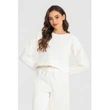 Cropped Moletom Manga Longa Evy Feminino