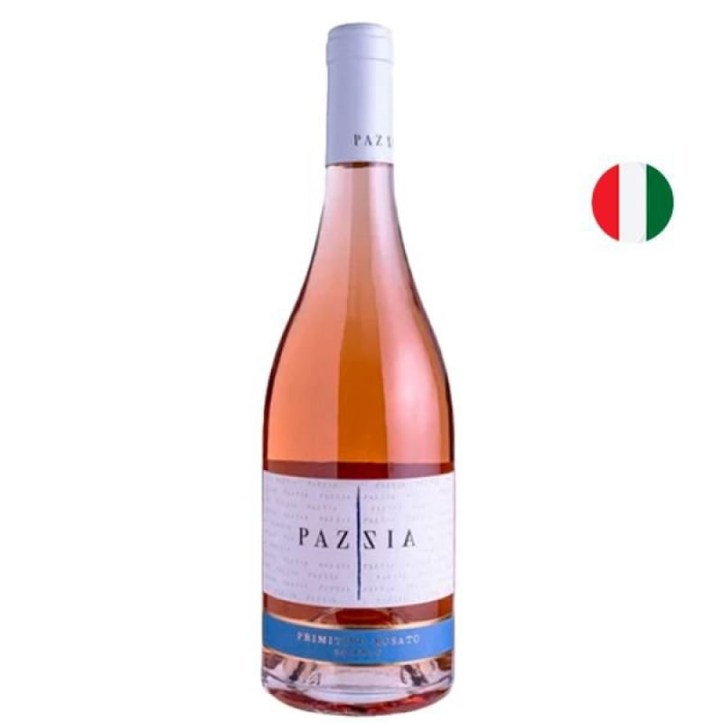 Vinho Rosé Italiano Pazzia Primitivo Salento IGP 750ml