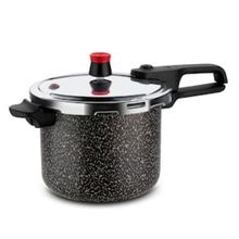 Panela de Pressão Rochedo Segura Stone Pro com Revestimento Antiaderente em Minerium 4,5 Litros – Preto e Cinza
