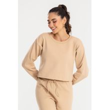 Cropped Moletom Manga Longa Evy Feminino