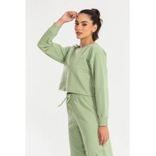 Cropped Moletom Manga Longa Evy Feminino