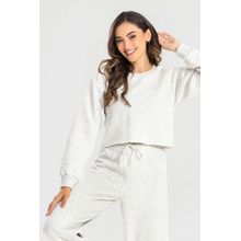 Cropped Moletom Manga Longa Evy Feminino