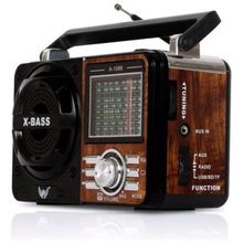 Radio Vintage Retrô Recarregável Am Fm Sw Usb Mp3 Auxiliar 110v/220v