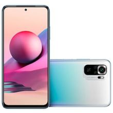 Smartphone Xiaomi Redmi Note 10S Azul 128GB, 6GB RAM, Tela de 6.43”, Câmera Traseira Quádrupla, Android 11 e Processador Octa Core
