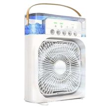 Mini Ventilador e Umidificado Portátil de Mesa Branco