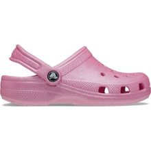 Sandalia Crocs Classic Glitter Clog Pink Tweed Glitter Juvenil