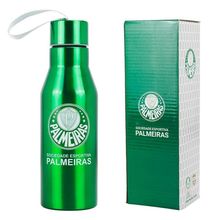Garrafa Inox Palmeiras Verde Com Tampa 600ml Oficial