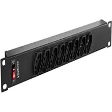 Filtro de Linha com 8 Tomadas para Rack EPR 208+ Preto