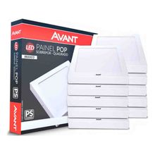 Kit 15 Painel Plafon Led 18w Quadrado Sobrepor 22x22cm
