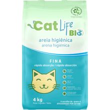 Areia Higiênica Cat Life Bio Fina 4kg - Rápida Absorção