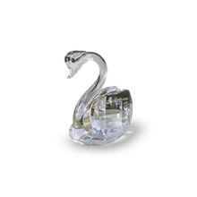 Enfeite Decorativo Ornamento Estatueta Cisne de Vidro Cristal Decoração de Mesa