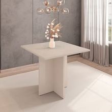 Mesa de Jantar Quadrada Casa D Paris com Tampo em MDP 90x90cm – Off White