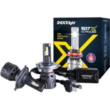Kit Lâmpada Ultra Led S17X Nano Shocklight H4 55W 6500K 5500 Lumens - SLL-170004X