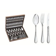 Faqueiro Tramontina Renascença 76 Peças Aço Inox Facas Mesa Brilho Fosco com Alto Relevo + Estojo Tramontina