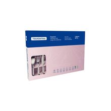 Faqueiro Tramontina Laguna Aço Inox Facas Churrasco Acabamento Brilho Detalhes no Cabo 91 Peças Tramontina