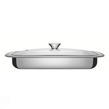 Assadeira Tramontina Cosmos Retangular Aço Inox Tampa Vidro 39cm 3,2L Tramontina