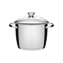 Caldeirão Tramontina Allegra Aço Inox Fundo Triplo Tampa Vidro 24cm 7,5L Tramontina