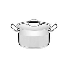 Caçarola Tramontina Professional Funda Aço Inox Fundo Triplo Tampa Plana Detalhe Satinado 20cm 3,6L Tramontina