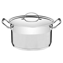 Caçarola Tramontina Professional Funda Aço Inox Fundo Triplo Tampa Plana Detalhe Satinado 28cm 8,4L Tramontina