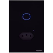 Interruptor Onne Touch Smart Tramontina Preto com 1 Canal e 1 Tomada 2P+T 10 A 250 V Tramontina