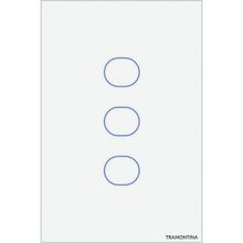 Interruptor Touch Smart Tramontina Branco 3 Canais Tramontina