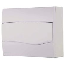 Quadro Distribuição Sobrepor 12 DIN ou 8 NEMA Tramontina Porta Branca Tramontina