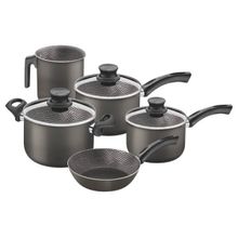 Jogo Panelas Tramontina Paris Texture Alumínio Antiaderente Starflon Grafite 5 Peças Tramontina