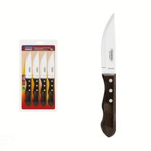 Conjunto Facas Churrasco Jumbo Tramontina Aço Inox Cabo Castanho Polywood 4 Peças Tramontina