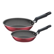 Jogo Frigideiras Tramontina Loreto Alumínio Antiaderente Vermelho 2 Peças 20cm/24cm Tramontina