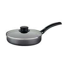 Frigideira Reta Tramontina Turim Alumínio Antiaderente Starflon Max Cinza Tampa Vidro 22cm 1,7L Tramontina