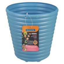 Cachepô Vaso Tramontina Mimmo Plástico Azul 5,5L Tramontina