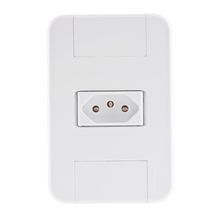 Conjunto 4x2 1 Tomada 2P+T 20A 250V Tramontina Tablet Branco Tramontina