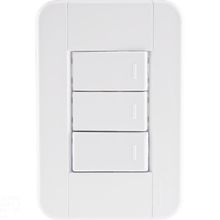 Conjunto 4x2 3 Interruptores Simples 10A 250V Tramontina Tablet Branco Tramontina