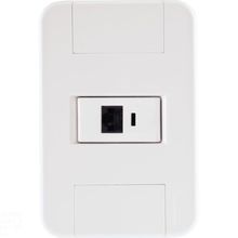 Conjunto 4x2 1 Tomada Telefone RJ11 Tramontina Tablet Branco Tramontina