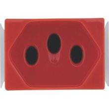 Módulo Tomada 2P+T Tramontina Aria 20A 250V Vermelho Tramontina