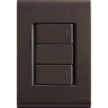 Conjunto 4x2 2 Interruptores Simples 10A 250V Tramontina Liz Grafite Tramontina