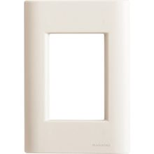 Placa 3 Postos 4x2 Tramontina Giz Branca Soft Touch sem Suporte Tramontina