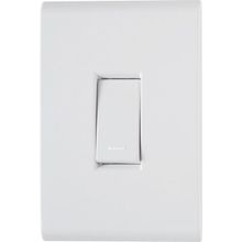 Conjunto 4x2 1 Interruptor Simples Tramontina Liz 10A 250V Branco Tramontina