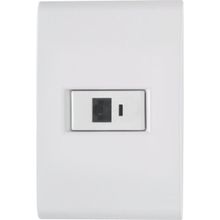 Conjunto 4x2 1 Tomada RJ45 cat. 6 Tramontina Liz Branco Tramontina