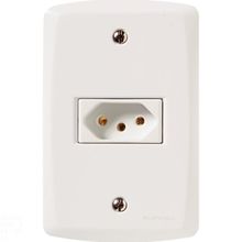 Conjunto 4x2 1 Tomada 2P+T 10A 250V Tramontina Lux2 Branco Tramontina