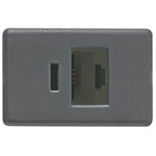 Módulo Tomada Telefone RJ11 Tramontina IzyFlat Grafite Tramontina