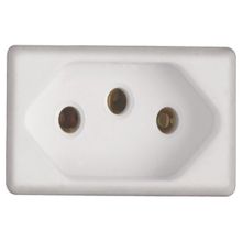 Módulo Tomada 2P+T Tramontina IzyFlat 20A 250V Branco Tramontina