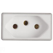 Módulo Tomada 2P+T Tramontina 10A 250V Branco Tramontina