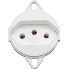 Tomada 2P+T Tampa Piso Tramontina 10A 250V Branca Tramontina