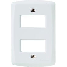 Placa 2 Postos Afastados 4x2 Tramontina Lux² Branca Tramontina